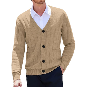 Suéter Cárdigan para Hombre, Cuello en V, Abotonado, con Bolsillos - Product Image 6