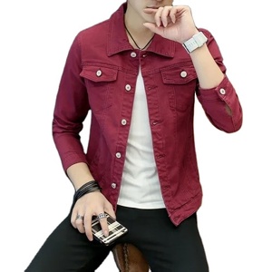 Men's Casual Vintage Streetwear Outerwear Spring Autumn Oversized Washed Denim <b>Jacket</b> with Zipper Turn-Down <b>Collar</b> Jean Coats - Product Image 1