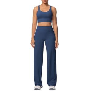 Soutien-gorge de sport sans couture, respirant, écologique, léger, à maintien élevé, avec logo cristallin sur le devant, couleur unie, pour le yoga - Product Image 6