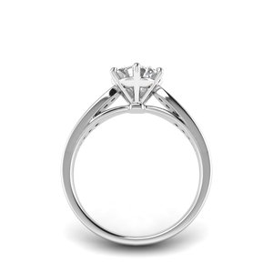 Bague solitaire AJRETAIL en or blanc sertie de diamants de laboratoire de 1,118 carats, couleur F, clarté VS2, certifiée IGI, unisexe - Product Image 2