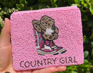 En gros : Porte-monnaie coloré brodé de perles de rocaille, Sac fourre-tout brodé de perles motif floral cerise, Porte-monnaie promotionnel floral - Product Image 6