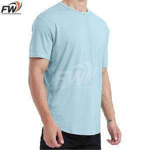 T-shirts pour hommes OEM, dernière collection, design tendance, en stock, vêtements de mode, t-shirts pour hommes, couleur unie. - Product Image 4
