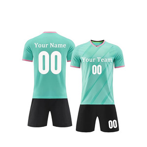 Tenue de football respirante, maillot et short de sport pour extérieur, impression couleur, nom de l'équipe avec logo personnalisé - Product Image 4