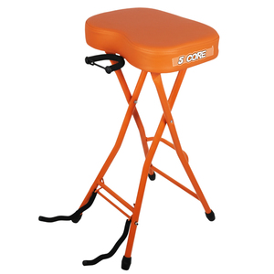 5Core Metal <b>Guitar</b> Stool 3.15" Padded <b>Chair</b> Foldable Heavy Duty Music Seat Built-in Foot Rest Stand - Product Image 1