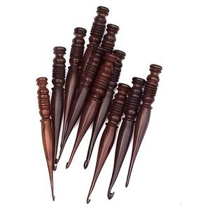 Custom Logo Resin Wood Hybrid <b>Crochet</b> <b>Hook</b> Ergonomic Design Knitting Needle Wholesale Luxury Weaving Tool for Artisan Yarn Shops - Product Image 3