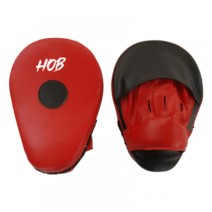 Guantes de Boxeo Tailandés Personalizados Tipo Thai, Manoplas de Enfoque para Kick Boxing, Objetivo para Pies, Cuero Wolon Negro y Rojo, Talla Única - Product Image 3
