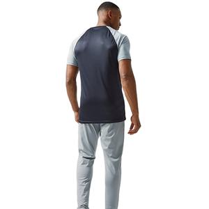 Camisetas de Gimnasio Personalizadas al por Mayor, de Manga Corta, Ajustadas, de Algodón y Poliéster Elástico, con Mangas Raglán, para Hombre - Product Image 3