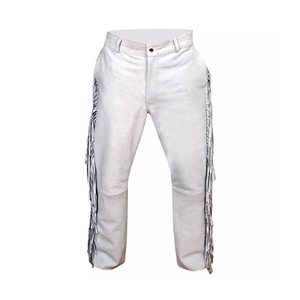 Lightweight Best Selling Custom Logo And Size Fringe <b>Suede</b> Leather Wear Pants Washed Casual Clothing Premium Quality For Adults - Product Image 1