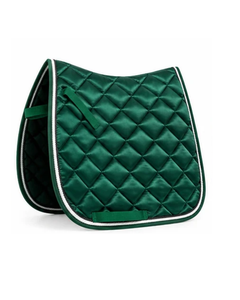 Tapis de selle en satin de luxe avec logo personnalisé, matelassé carré haute densité, respirant, tout usage, pour dressage anglais - Product Image 3
