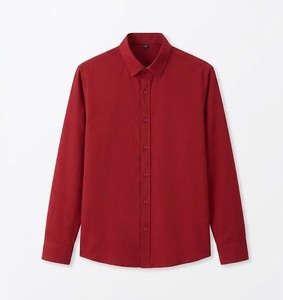 Men's Black Poplin Dress Shirt Full Sleeve Turn-<b>down</b> Collar Regular Fit Solid Color Autumn Wear - Product Image 3