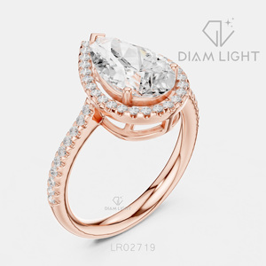 Bague de mariage en or blanc 14 carats avec diamant de laboratoire de 2,02 carats, taille poire, certifiée IGI, bijoux fins, cadeau pour fiançailles, mariage, anniversaire - Product Image 4