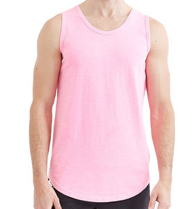 Camiseta sin mangas de algodón tejido de alta calidad para hombre, blanca, con cuello redondo hueco, ideal para el verano y el gimnasio, talla OEM, económica. - Product Image 5