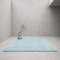 Tapis moderne en laine texturée bleu clair tufté à la main pour salon, chambre à coucher, décoration contemporaine, revêtement de sol doux et moelleux