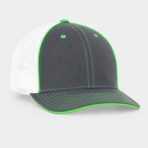 Gorra Trucker de Malla Verde y Blanca, 6 Paneles, Ajustada, Unisex, Casual, Primavera Verano, Color Sólido, Transpirable, Impermeable, para Adultos, Estilo Béisbol Urbano - Product Image 4