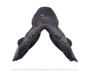 Selle de saut en cuir anglais de qualité supérieure |   Siège rembourré doux, conception à contact étroit pour les spectacles et l'entraînement - Product Image 3