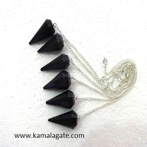 Péndulo de Reiki con cadena de siete chakras facetado en forma de cono natural, patrón de radiestesia de piedras preciosas de cuarzo semiprecioso de alta calidad - Product Image 6