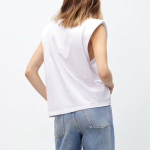 Camiseta sin Mangas para Mujer, Estilo Casual y Moderno, Precio de Fábrica, Camiseta sin Mangas a la Moda, Camiseta Informal para la Calle - Product Image 4