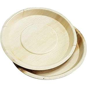 Assiettes carrées de service Premium RR Esculents en palmier d'arec, robustes, compostables, pour aliments chauds/froids, anti-fuite, résistantes à l'huile - Product Image 1