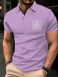 Camisa de Golf Personalizada de Alta Gama para Hombre, Jersey de 180 Gramos, Tejido Ecológico con Estampado Digital, Cuello Sólido, Estilo Casual y Deportivo - Product Image 4