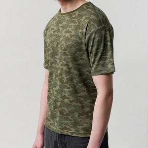 T-shirt en coton mélangé camouflage pour homme, marque privée USA, manches courtes, style streetwear décontracté, col rond, logo personnalisé, fabrication OEM ODM - Product Image 4