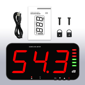 เครื่องวัดระดับเสียงดิจิตอล 30-130dB เครื่องวัดระดับเสียงแบบติดผนังพร้อมจอแสดงผล HD ขนาด 4 นิ้ว และไฟแสดงสถานะเสียงและแสงสำหรับสำนักงาน - Product Image 2
