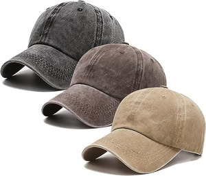 Gorra de Béisbol Unisex de 6 Paneles, Ajustable, de Algodón Lavado, Color Sólido, Informal, para Adultos, para las Cuatro Estaciones - Product Image 3