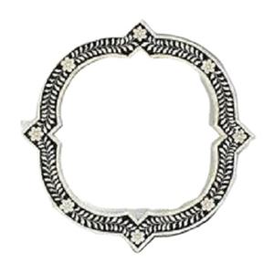 Espejo de Pared Decorativo de Lujo Moderno con Incrustaciones de Nácar y Hueso en Blanco y Negro, Hecho en India - Product Image 3