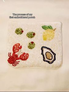 Handmade Colorful Beaded Coin Purse for Kids Custom Fabric Wallet Zipper Closure Pocket Money Purse Wholesale Beaded <b>Pouch</b> Teens - Product Image 3