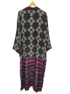 Robe kimono de luxe en soie patchwork, cache-maillot de bain, tenue de nuit, longue robe, kimono indien vintage fait main en soie de sari recyclée - Product Image 4