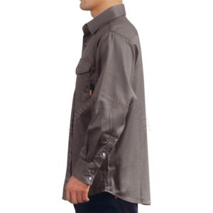 Long Sleeve Button up Flame Retardant Snap Fr <b>Welding</b> <b>Shirt</b> Wholesale Protective Long Sleeve <b>Shirt</b> for <b>Welding</b> and Cutting Heat - Product Image 2