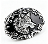 Faible MOQ, Vente en gros directe usine, Boucle de ceinture en alliage de zinc personnalisée avec logo métallique, style western, motif aigle, pour hommes, style cowboy