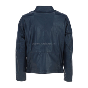 <b>Men's</b> Premium Lambskin Leather Motorcycle <b>Jacket</b> Biker Rider Fashion <b>Winter</b> Outerwear Custom Logo OEM Manufacturer - Product Image 3
