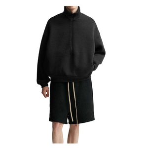 Sudadera Casual Personalizada Más Vendida para Hombre y Mujer, Suave, con Cuello Redondo, Cierre de Cremallera de Cuarto, Bordado de Toalla, Lavado Ácido - Product Image 5