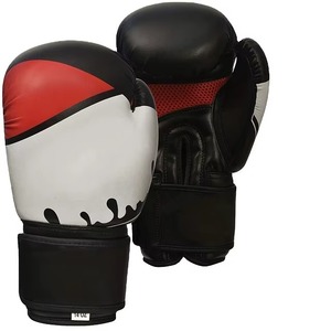 Gants de boxe haut de gamme en cuir, design Splash, pour entraînement, arts martiaux professionnels, sparring et Muay Thai - Product Image 1