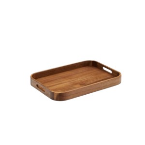 Bandeja de Servir Rectangular de Madera Premium con Asas Recortadas para Té y Desayuno - Product Image 6