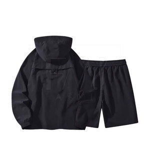Conjunto de Dos Piezas de Chaqueta Cortavientos para Hombre, con Logotipo Personalizado en la Parte Delantera, Tejido de Poliéster/Nailon Impermeable y Transpirable - Product Image 5