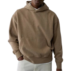 Sudadera con capucha de streetwear personalizada, sudadera con capucha desgastada personalizada, sudadera con capucha de diseñador de felpa 100% algodón, sudadera con capucha oversize con efecto descolorido por el sol, sudadera con capucha corta para hombre - Product Image 1