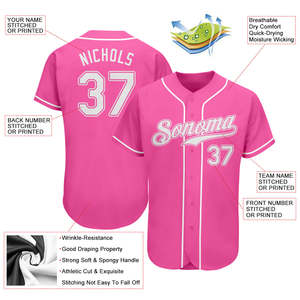 Maillot de baseball personnalisé à col en V avec impression par sublimation pour équipe, vêtements de baseball OEM - Product Image 3