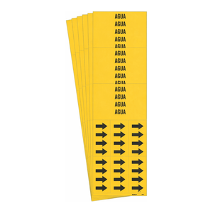 Marqueur de tuyau auto-adhésif flexible bleu 2,25 x 2,75 po pour conduites d'eau par Brady AGUA - Product Image 3