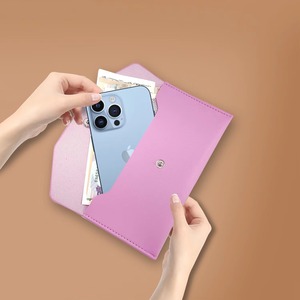 Portefeuille de créateur en cuir pleine fleur, pochette longue portable, pochette à monnaie élégante, porte-cartes de crédit pour espèces - Product Image 1
