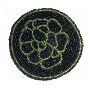 Handmade Beaded Coaster Light Green <b>Christmas</b> <b>Tree</b> set of 4 Coasters for Dining <b>Table</b> Tea Cup Coffee Mugs Coaster For Home Decor - Product Image 6