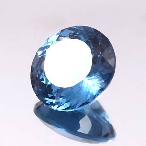 Pierre précieuse naturelle certifiée de qualité supérieure, bleu ciel aigue-marine, taille ronde, pour la fabrication de bijoux - Product Image 3