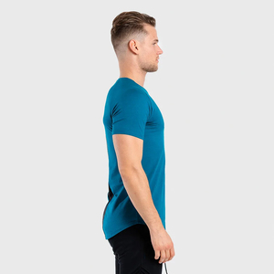 Custom Logo Printing Men Compression T Shirts-Eco-Friendly Breathable Spandex/Polyester Training & Jogging Men Compression Shirt - Product Image 5