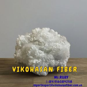 เส้นใยโพลีเอสเตอร์รีไซเคิลแบบกลวง 7D HCS ขายดี VIKOHASAN-เส้นใยสังเคราะห์ วัสดุรักษ์โลก GRS ป้องกันไฟลาม - Product Image 3