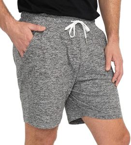 Shorts pour hommes en polyester et coton respirant de haute qualité, coupe ample, taille mi-haute, avec logo personnalisé, pour la gym et les loisirs, vente en gros usine - Product Image 1