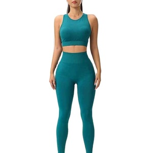 <b>Butt</b> <b>Lifting</b> Woman Sexy Hot Yoga Suit Set High Waist Seamless Custom OEM Wholesale Bra AND <b>Leggings</b> Skin Friendly Breathable - Product Image 4