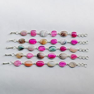 Banded Agate <b>Bracelet</b>, Handmade <b>Bracelets</b> , Gemstone Jewelry, Gift For Mother - Product Image 3