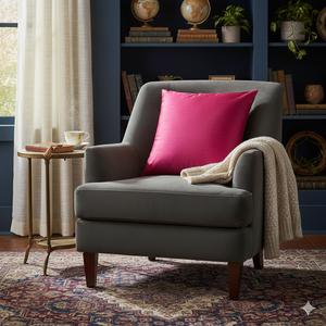 Funda de Cojín de Seda Rosa, Decorativa, Suave y Lujosa, para Sala de Estar, Dormitorio, Decoración del Hogar - Product Image 2