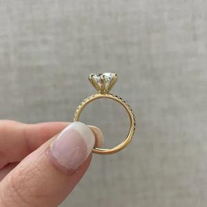 Anillo de Compromiso con Diamante Solitario Cultivado en Laboratorio en Oro Sólido de 18K, Certificado IGI, Joyería Nupcial de Lujo - Product Image 5