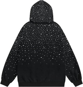 Sudadera Streetwear Oversize con Hombros Caídos y Corte Cuadrado, Personalizable, de Algodón y Poliéster, con Opciones de Estampado, Bordado y Pedrería - Product Image 3